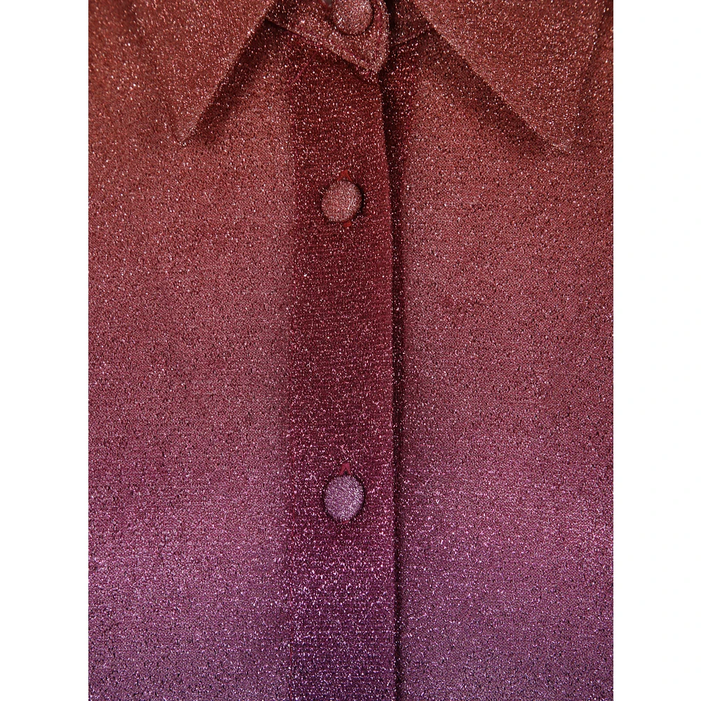Oseree Zonsondergang Bedrukte Lurex Schaduw Shirt Multicolor Dames