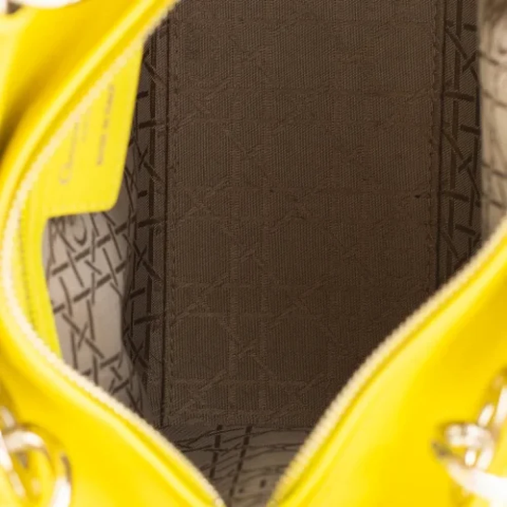 Dior Vintage Pre-owned Leather dior-bags Yellow Dames