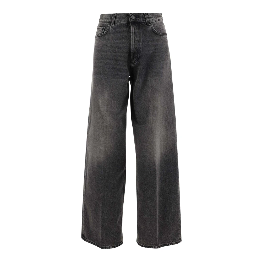 Haikure Zwarte Denim Wijde Pijp Jeans Gray Dames
