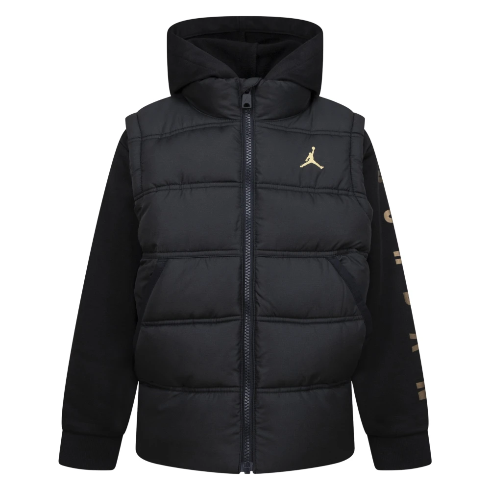 Jordan Black Winter Jackets, Male, 10 Y, Boys 2-Fer Jacket