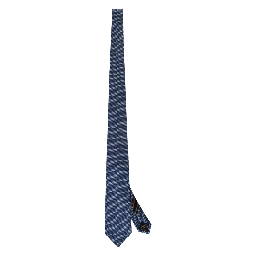 Brioni Elegante Zijden Stropdas met Jacquard Motief Blue Heren