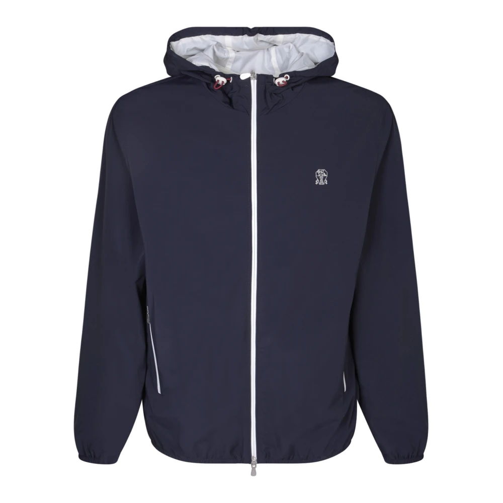 BRUNELLO CUCINELLI Blauwe Hoodie Stijlvolle Herenmode Blue Heren