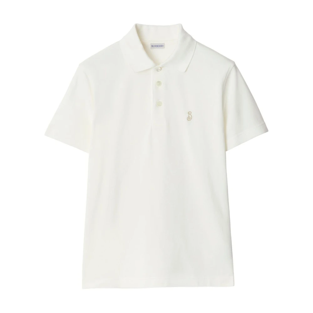 Burberry Witte Polo Shirt Korte Mouw White Heren