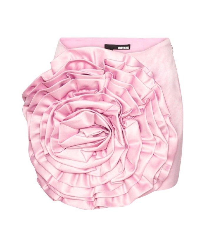 jupe-en-polyester-rose