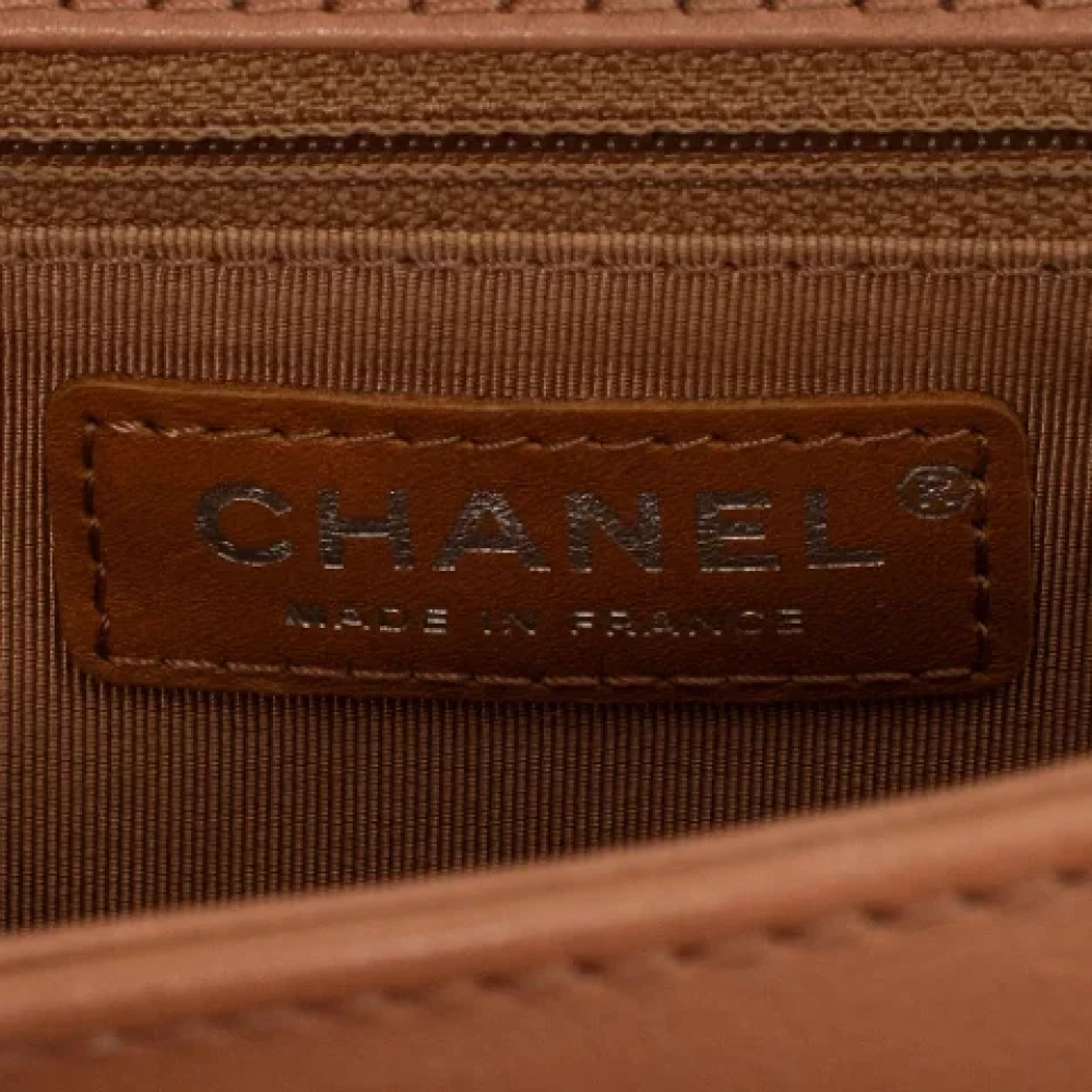 Chanel Vintage Pre-owned Leather handbags Beige Dames