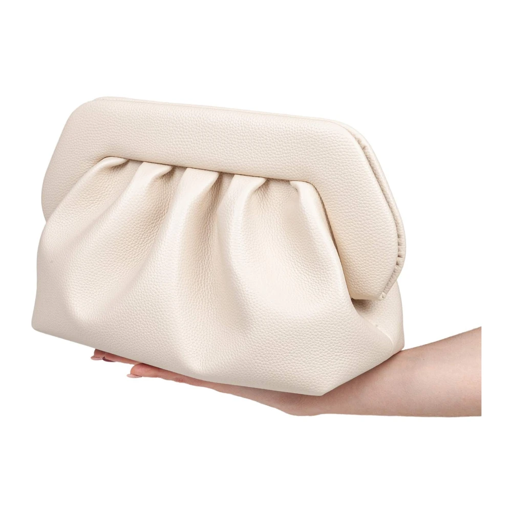 THEMOIRè Vegan Stof Clutch Schaal Kleur Beige Dames