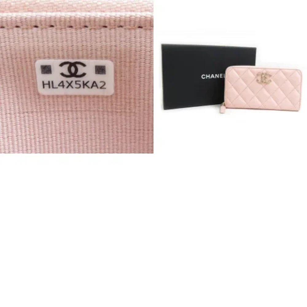 Chanel Vintage Pre-owned Leather wallets Pink Dames