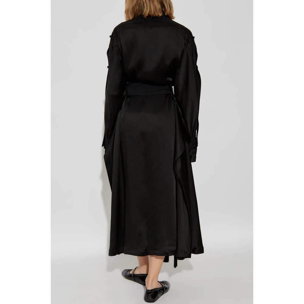 Victoria Beckham Satijnen jas Black Dames