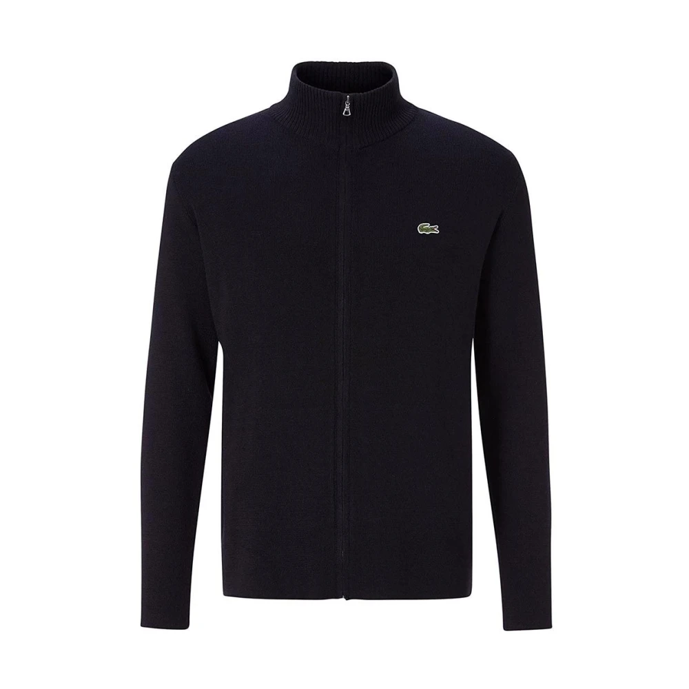 Lacoste Enfärgad Stickad Jacka Black, Herr