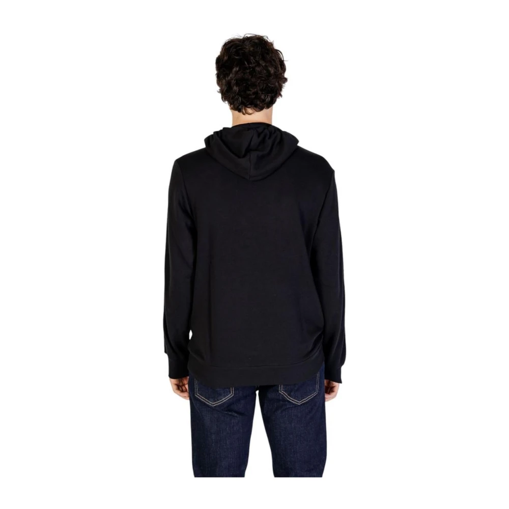 Emporio Armani Capuchonkatoenmix sweatshirt Black Heren