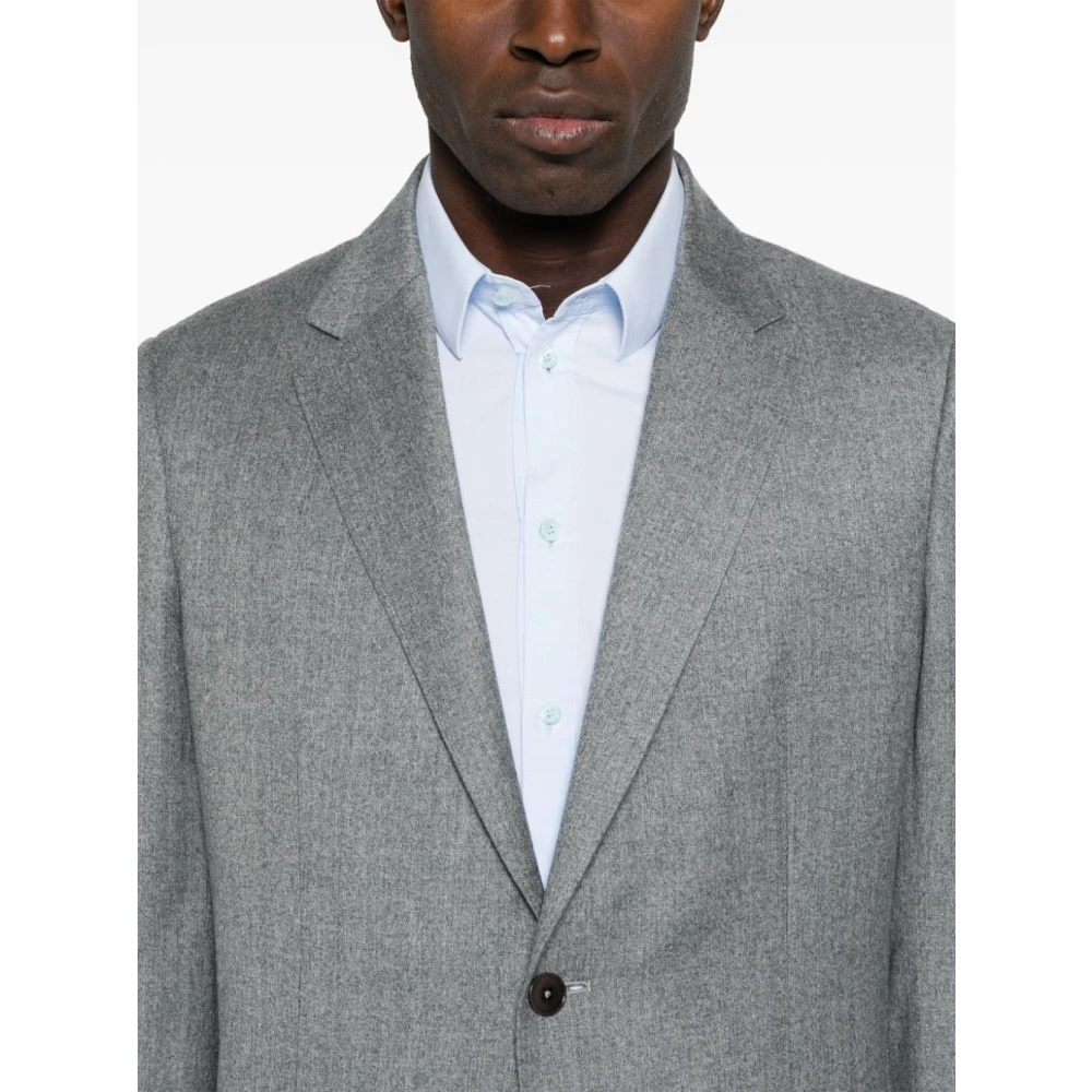 Ermenegildo Zegna Grijze Textuur Wollen Blazer en Broek Gray Heren