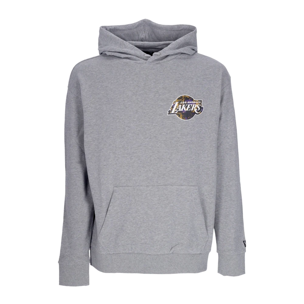 new era NBA Team Logo Hoodie Los Angeles Lakers Gray Heren