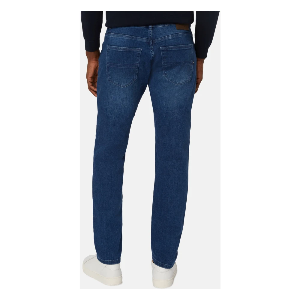 Boggi Milano Medium Blue Stretch Denim Jeans Blue Heren