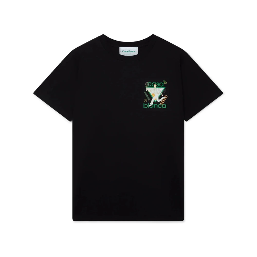 Casablanca Svart Konsttryck T-shirt Black, Herr