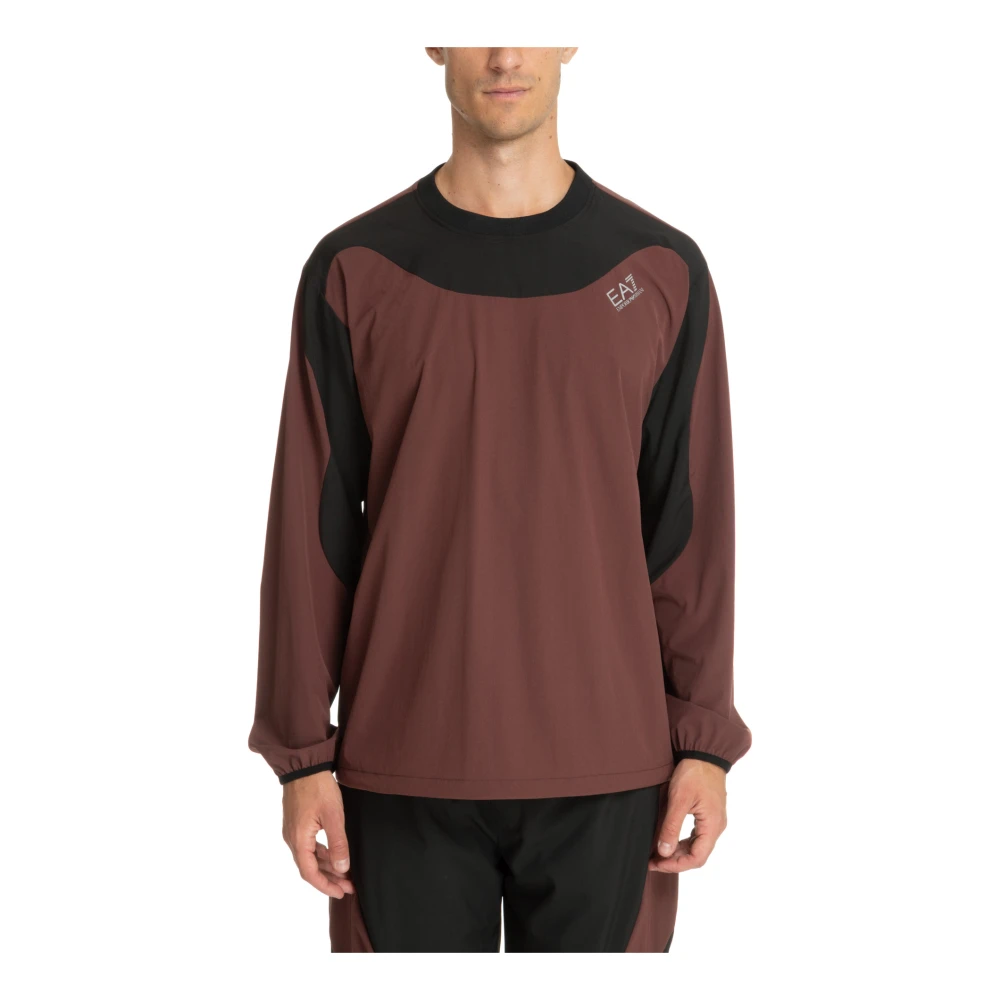 Emporio Armani EA7 Multikleur Logo Jas Brown Heren