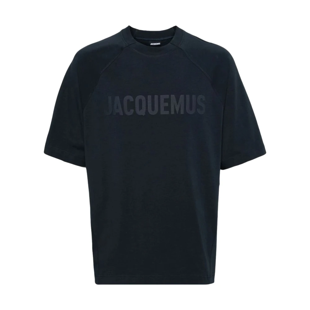 Jacquemus Lange Mouw Typo T-shirt Top Blue Heren