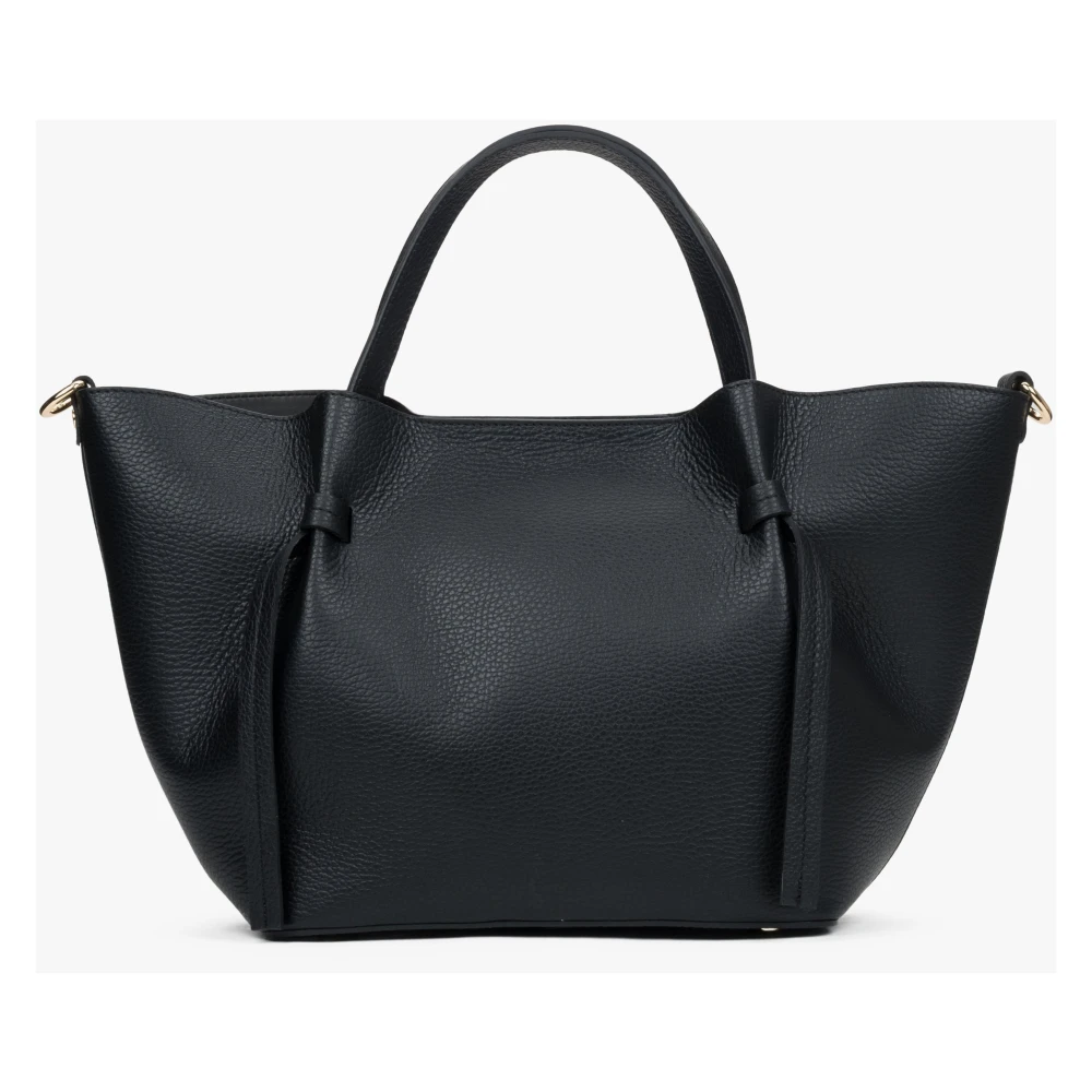Estro Zwarte Bootvormige Handtas voor Dames gemaakt van Premium Italiaans Echt Leer Black Dames