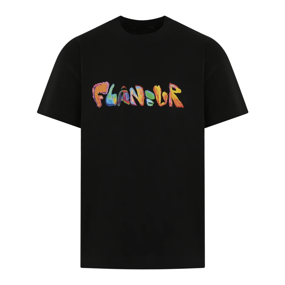 FLÂNEUR Herr Marker T-shirt Black, Herr