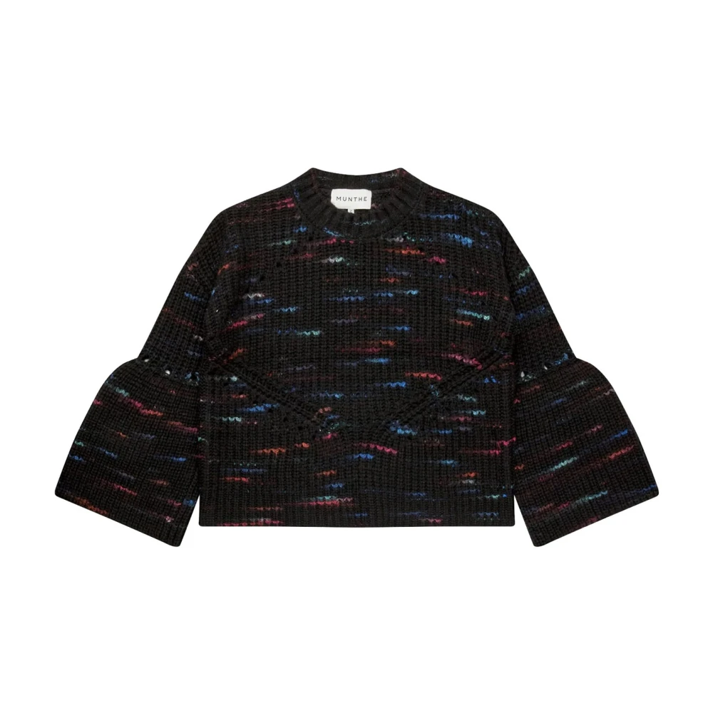 Munthe Zachte Gebreide Trui met Elegante Mouwen Multicolor Dames