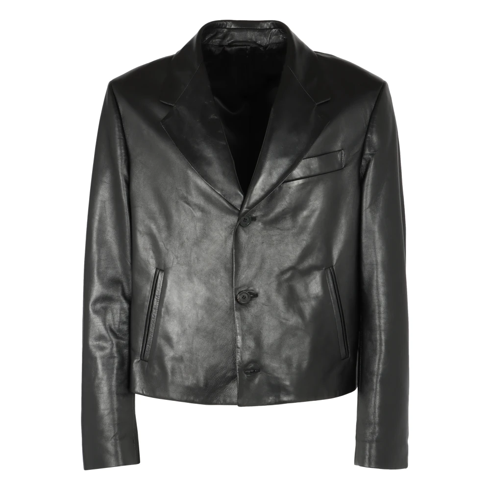 Jackets > Leather Jackets - - Ferragamo - Modalova