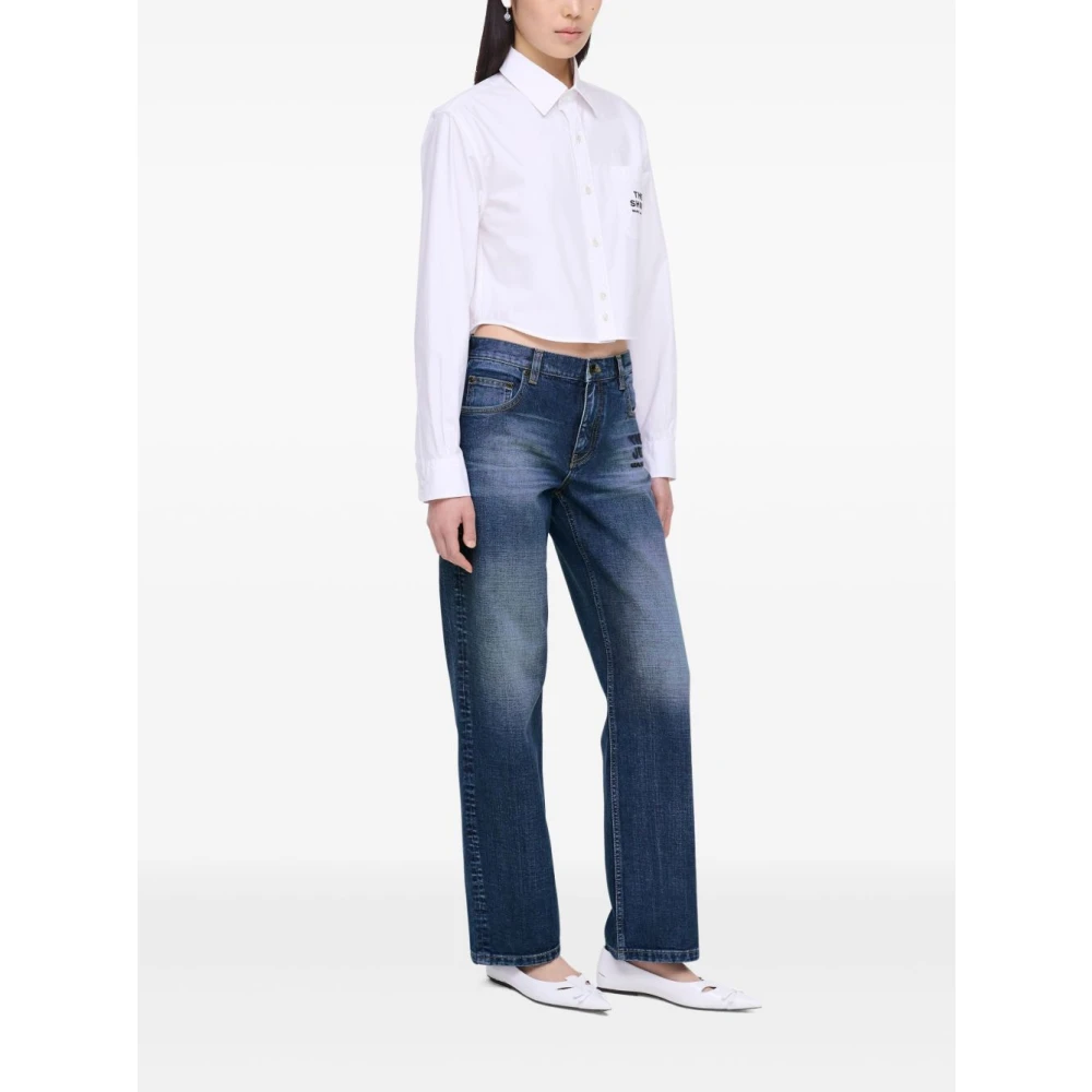 Marc Jacobs Witte Cropped Femme Shirt White Dames