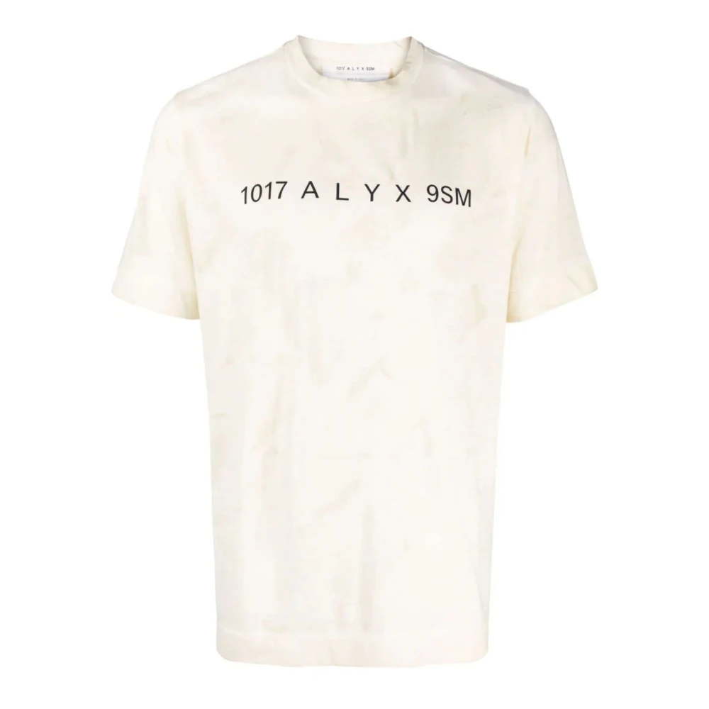 1017 Alyx 9SM Logo Print Katoenen T-shirt White Heren