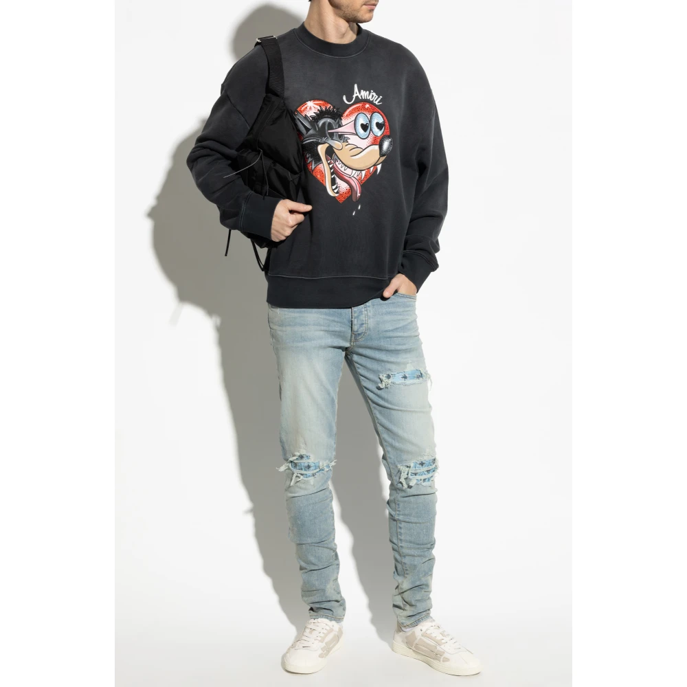 Amiri Gedrukte sweatshirt Black Heren