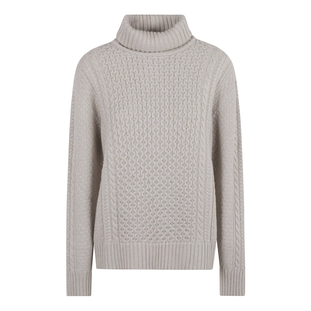 Fabiana Filippi Greige Gebreide Trui Aw24 Gray Dames