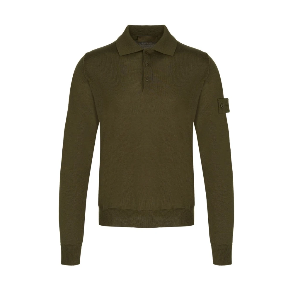 Stone Island Men's Green Ghost 5100076 Knitted Polo - Size Xl - Image 3