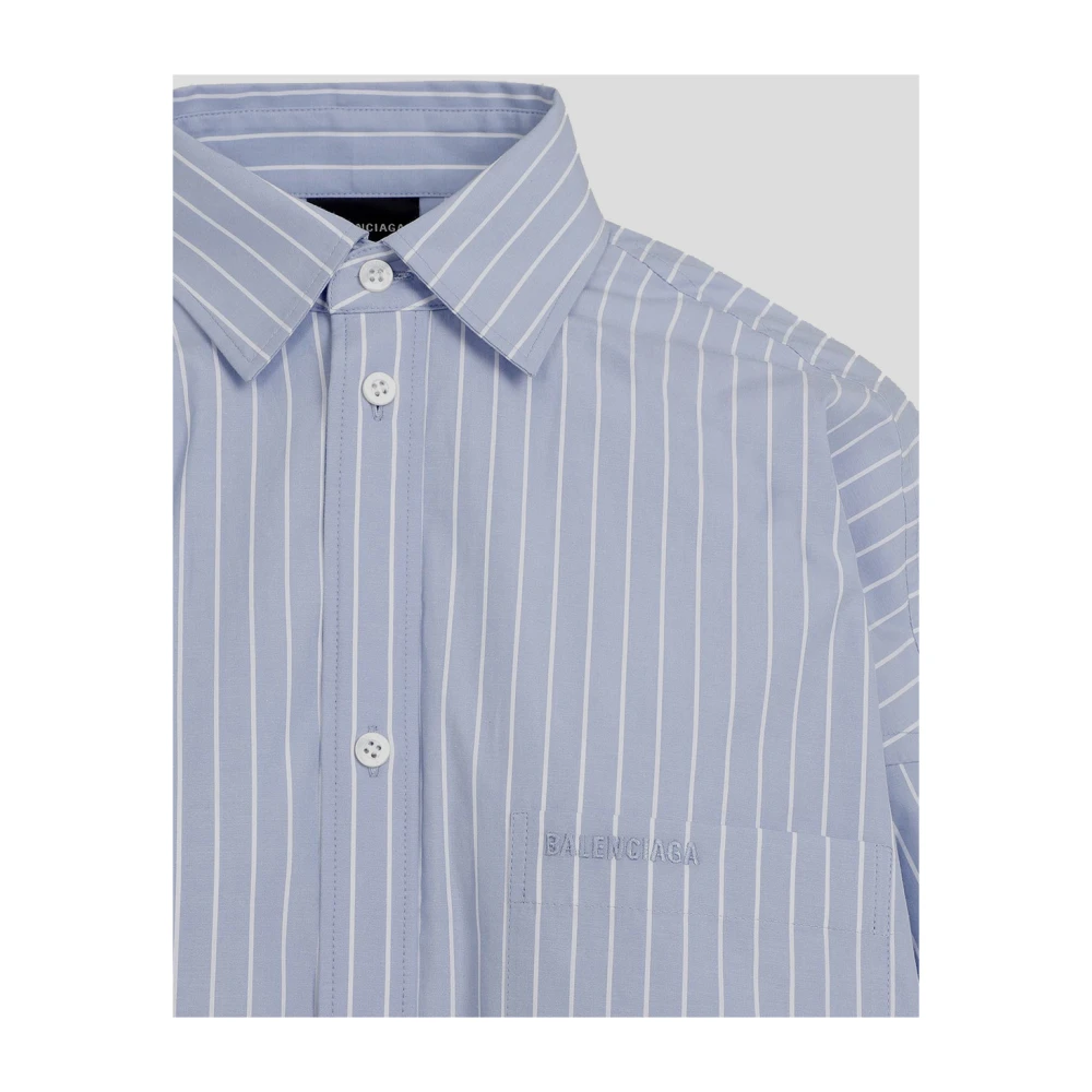Balenciaga Gestreept Casual Shirt voor Mannen Blue Dames