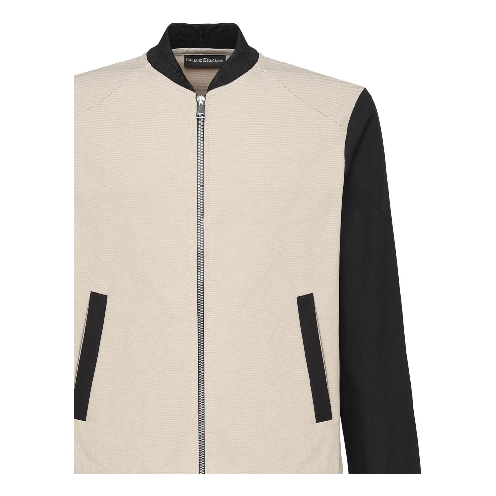 Giuliano Galiano Miami Jas met Ritssluiting Beige Heren