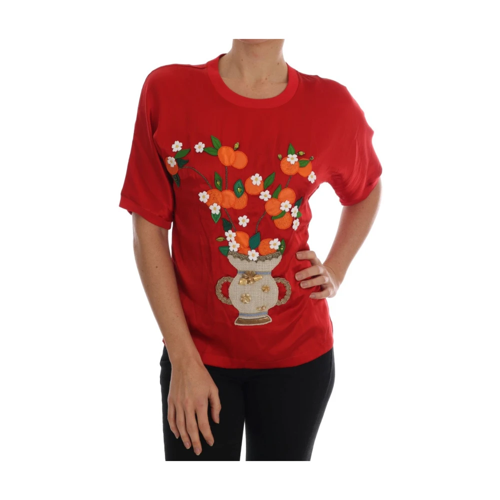 Dolce & Gabbana Donna Rosso Top, M, New,