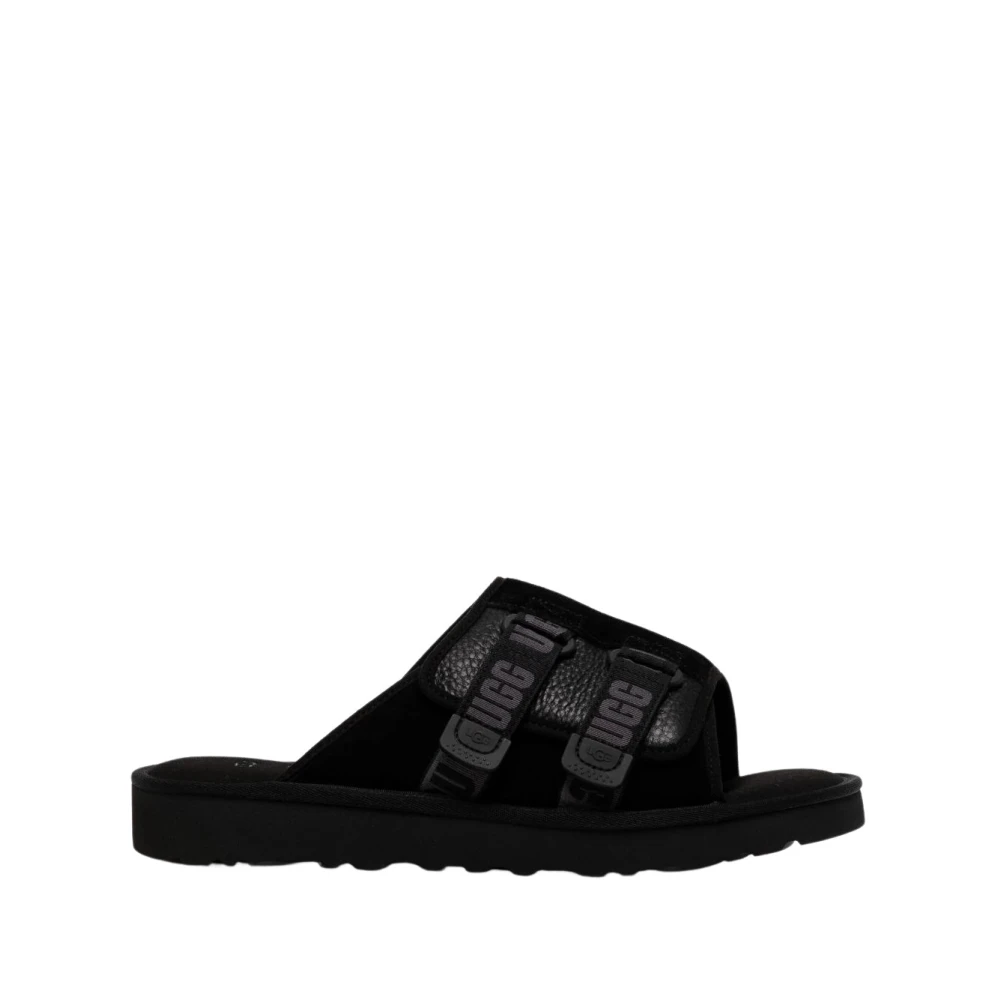 Ugg Men's Black Sliders, 7 Uk, Suede Sandals