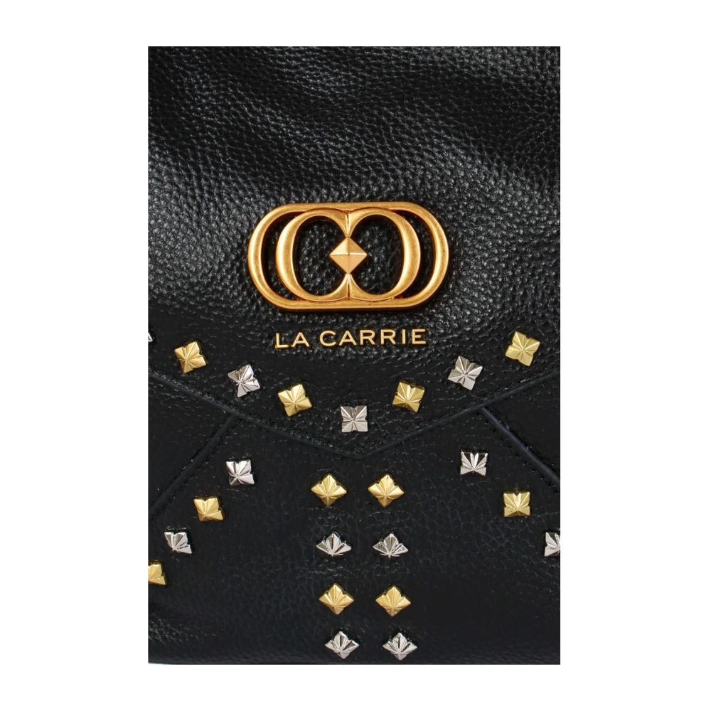 La Carrie Stijlvolle Leren Tas Black Dames