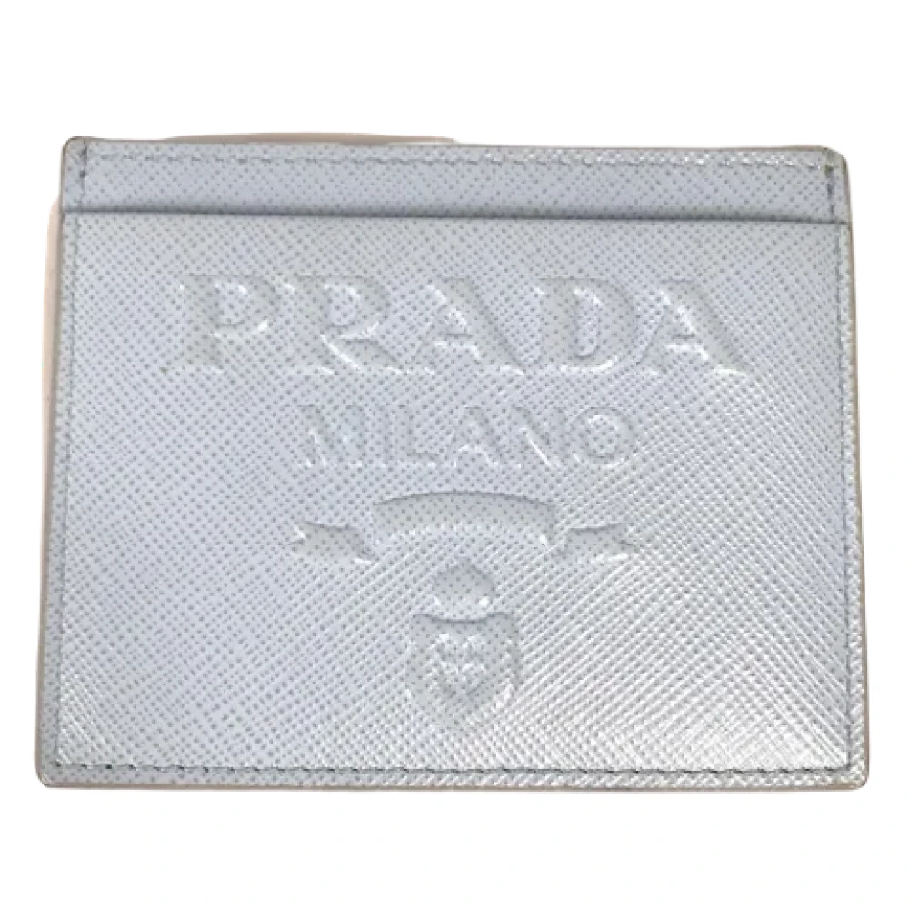 Prada Vintage Pre-owned Leather wallets Gray Dames