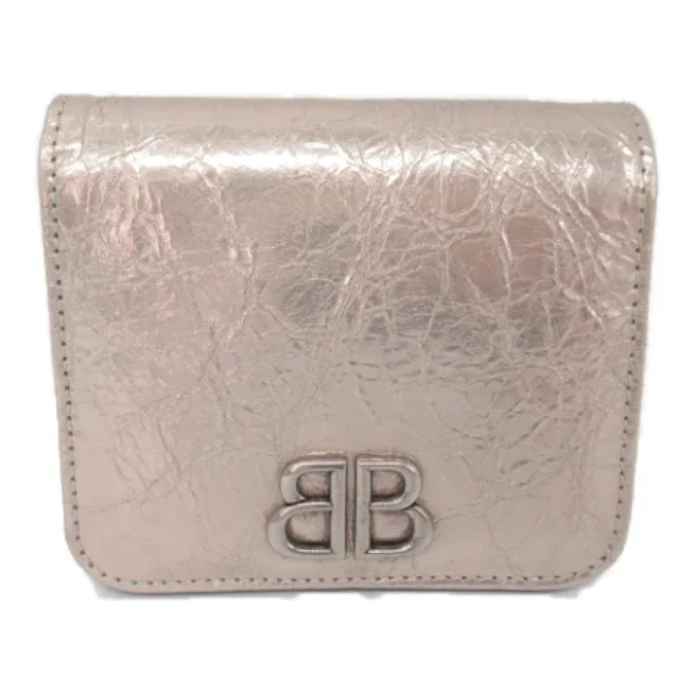 Balenciaga Vintage Pre-owned Leather wallets Beige Dames