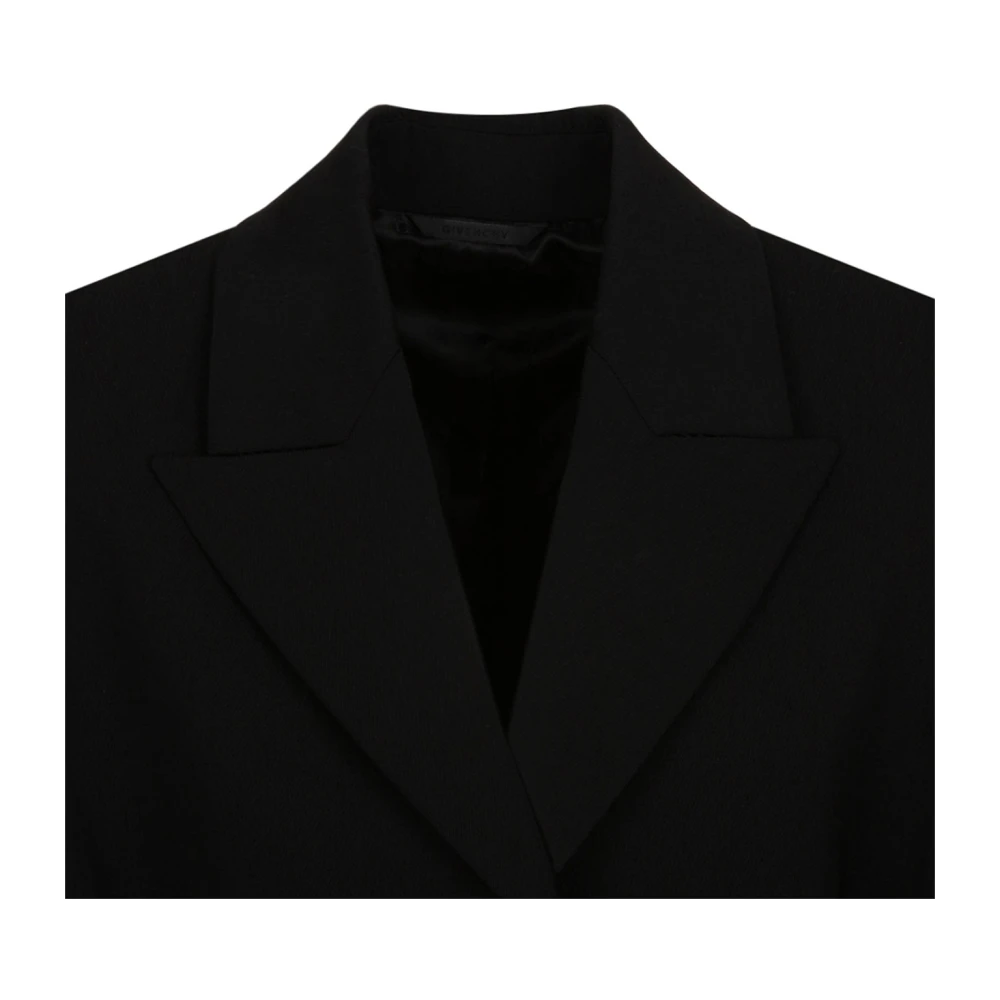Givenchy Zwarte Virgin Wool Blazer van Black Dames