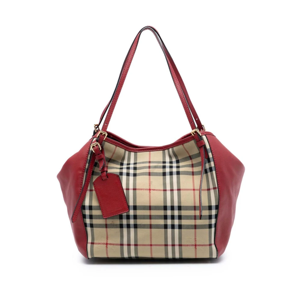 Burberry Vintage Women's Pre-Owned Plaid Tote Bag