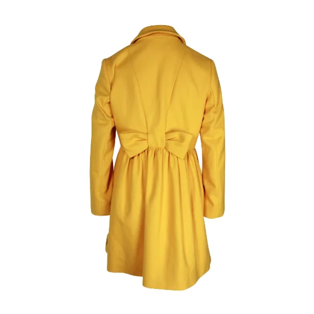 Valentino Vintage Pre-owned Wool outerwear Yellow Dames