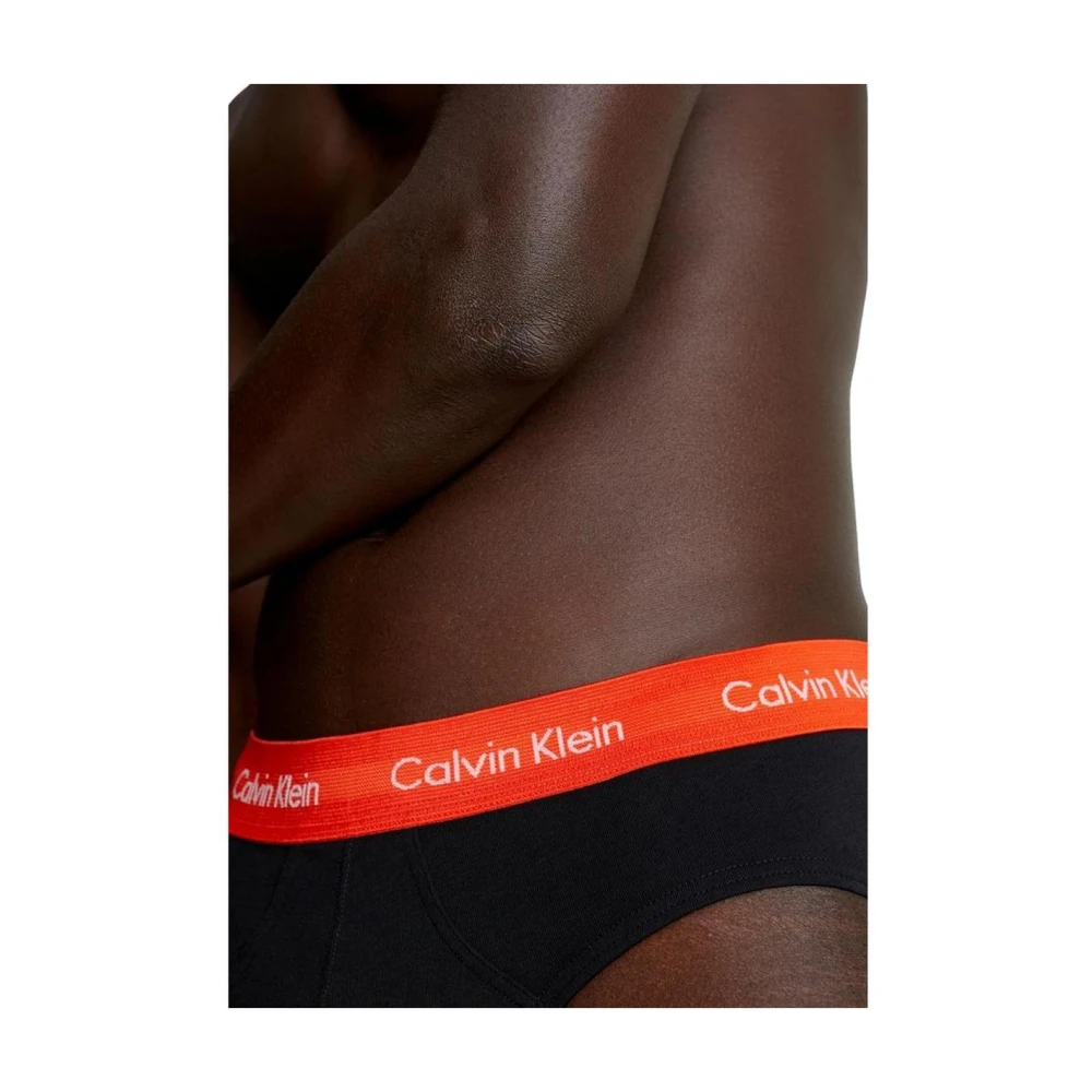Calvin Klein Zwarte Katoenen Hip Briefs 3Pack Black Heren