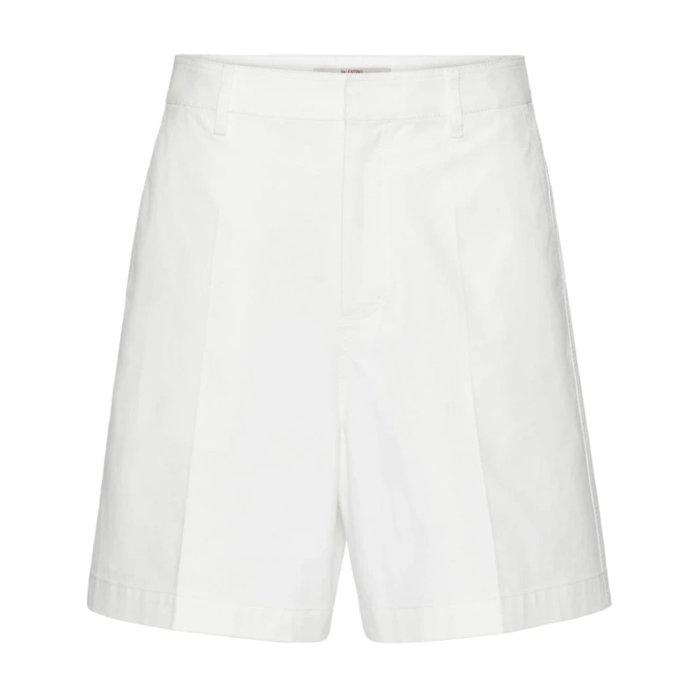 Valentino Katoenen Bermuda Shorts White Heren