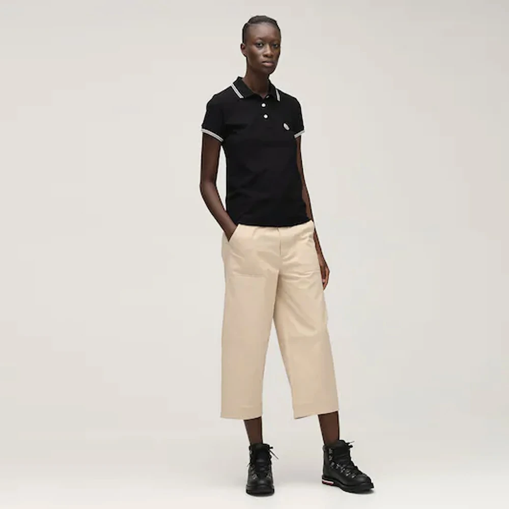 Moncler Culottes in katoen-elastaanmix Beige Dames