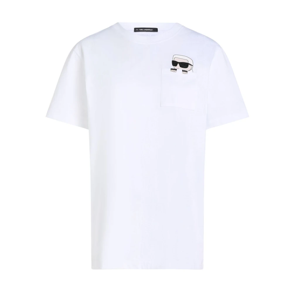 Karl Lagerfeld T-Shirt MC Peekaboo WIT White Dames