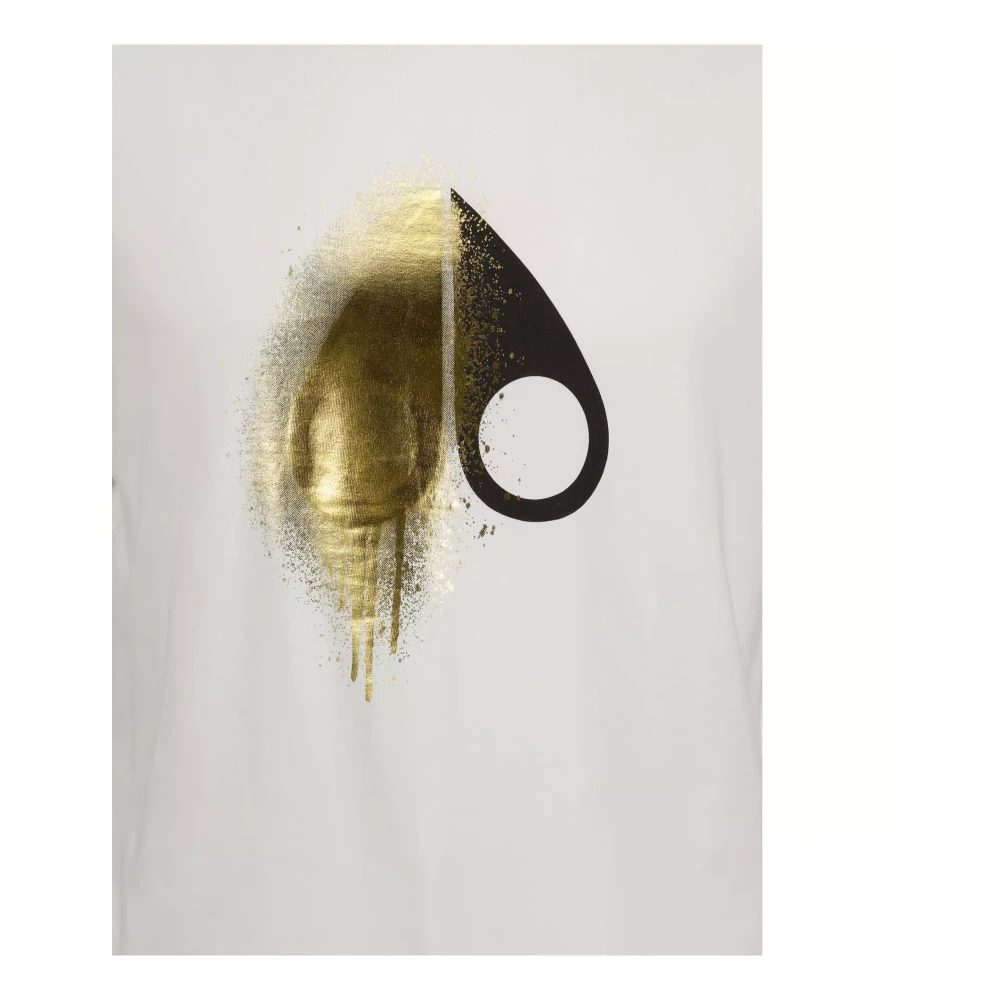Moose Knuckles Witgoud Augustine Tee White Heren
