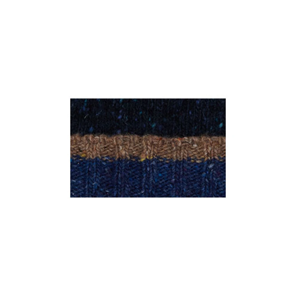 Gallo Blauwe effen geribbelde muts voor heren met contrasterende boord Multicolor Heren
