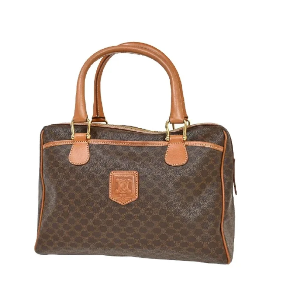 Celine Vintage Pre-owned Canvas handbags Brown Dames