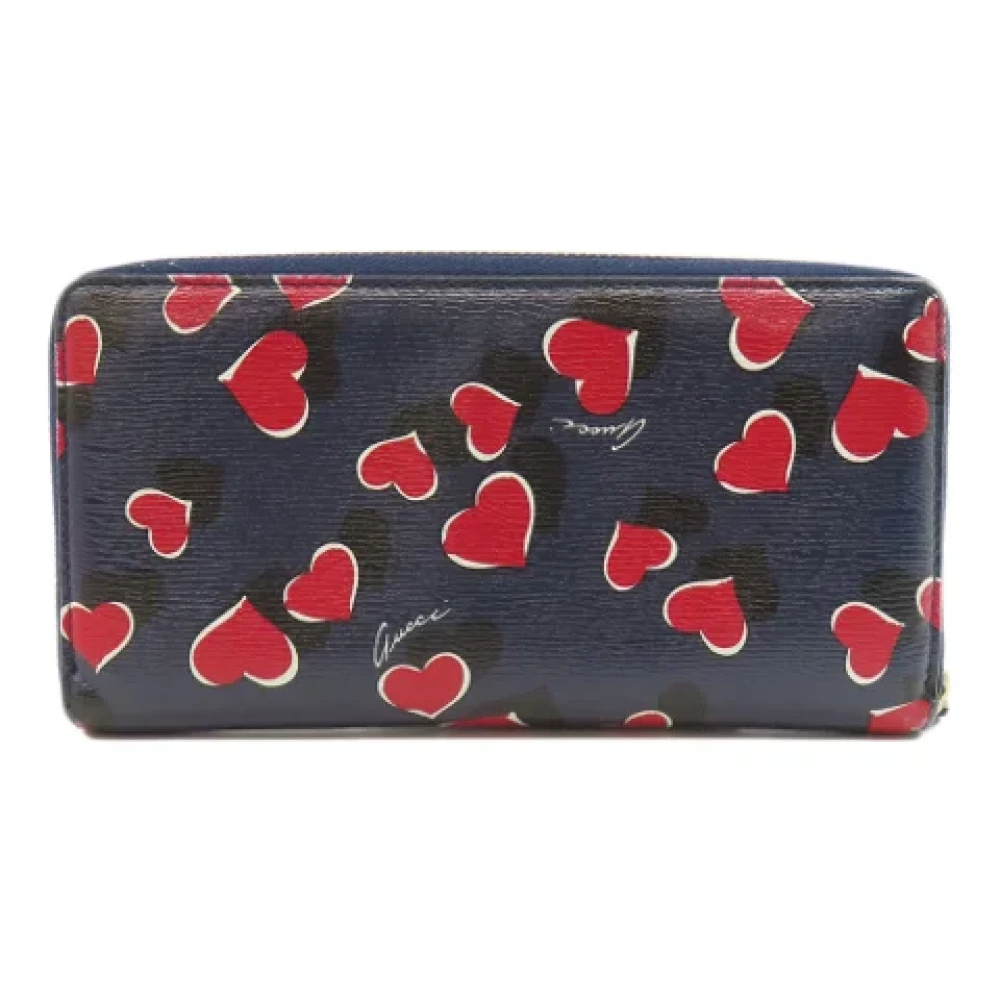 Gucci Vintage Pre-owned Leather wallets Blue Dames