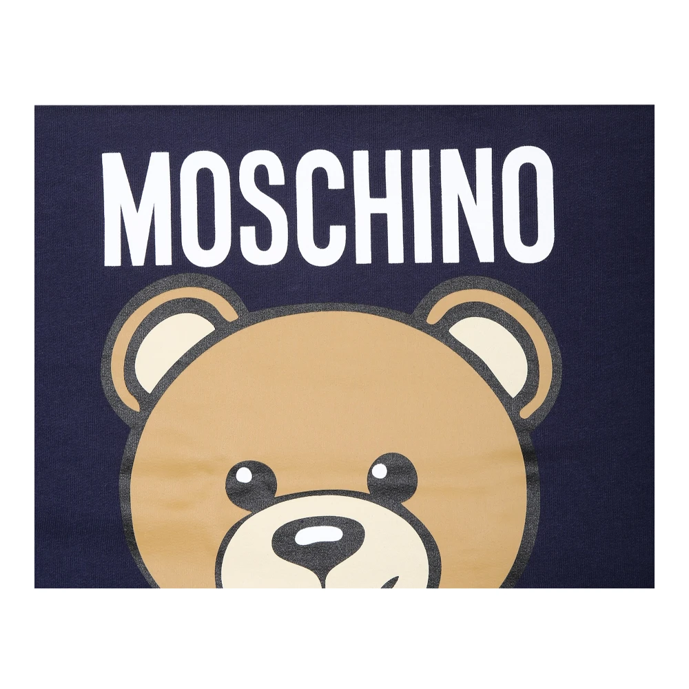 Moschino Blauw Katoen Teddybeer Deken Blue Unisex