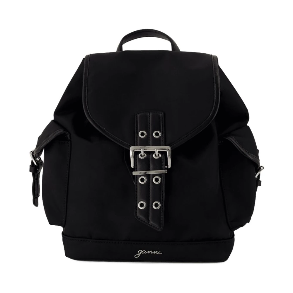 Ganni Women's Black Backpacks, One Size, Bucky Small Backpack