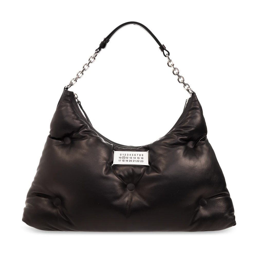 Maison Margiela Zwarte Schoudertas Glam Slam Hobo Black Dames